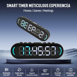 Gym Timer,Gym Clock,Count Down/Up,Interval Timer Clocks With Stopwatch,LED Digital Wall Clock,Countdown clock,Training Timer,Adjustable Volume,for Gym Home Garages,Office,Classroom