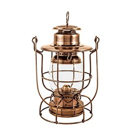 Vermont Lanterns Railroad Lantern 12" - Antique Brass Train Oil Lamp