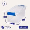 HOMZ 4-Pack Holiday Tote, Plastic Storage Organizer Bins with Lids,