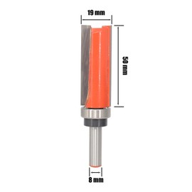 AKYLIN Flush cutter, 8 mm shank, flush cutter, ball bearing top, edges router bit for woodworking, cutting tool for wood
