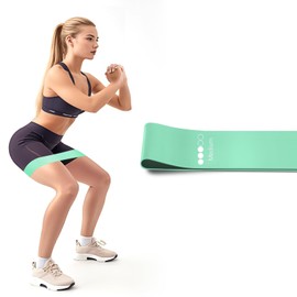 1PC Latex Band for Working Out, Resistance Band for Men and Wowen, Rubber Band for Pilates and Yoga, Exercise Equipment for Legs, Arms, Chest, Back and Glutes(Green Medium)