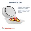 Sammons Preston Hi-Lo Scoop Plate, 9" Scooped Dish with Wall,