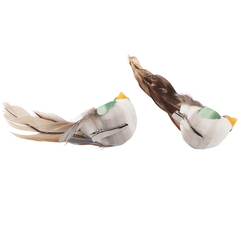 12Pcs Simulation Foam Bird Artificial Bird Decor with Clip Fixing