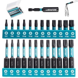 Security Torx Bit Set, 25PCS Tamper Proof Torx Bit Set, Star Bits Set Star Drill Bit S2 Steel Screwbits With Magnetic Tips, Includes Magnetic Holder & Storage Box