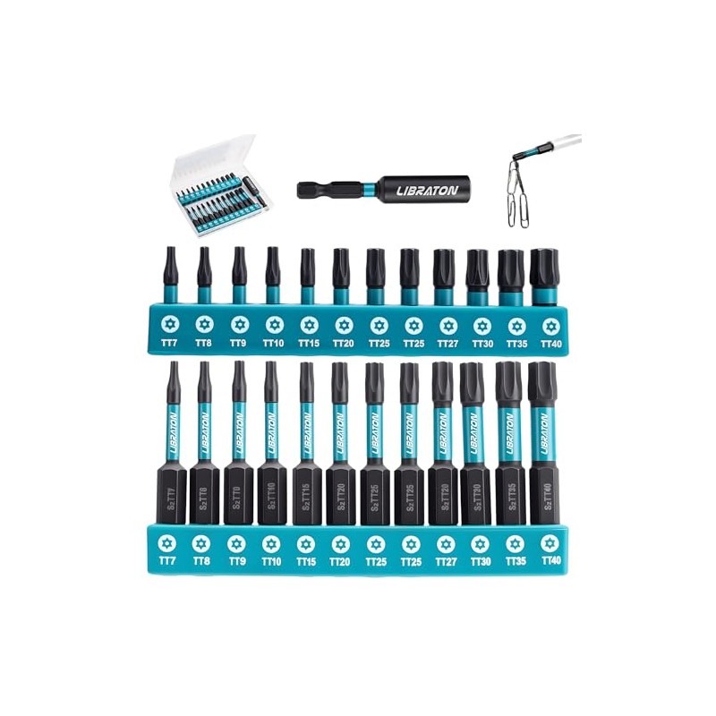 Security Torx Bit Set, 25PCS Tamper Proof Torx Bit Set,