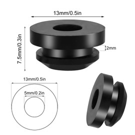 100pcs Cable Railing Rubber Grommets, 1/8"5/32"3/16" Cable Railing Rubber Grommets Railing Protective Sleeves Cable Railing Kit for Metal Posts