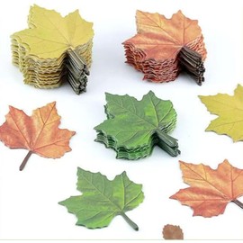 Maple-Leaf - Bloc de notas autoadhesivas de hojas de otoño, notas adhesivas, bloc de notas de Acción de Gracias, recordatorios de mensajes para anotar libros, escuela, hogar, suministros de oficina