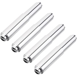 4 Pack Toilet Paper Holder Roller Replacement Plastic Spring Loaded,Silver Toilet Paper Holder,Toilet Paper Spring Rod Bathroom Hardware,Modern Bathroom Fixture,Paper Holder Insert (Chrome Big End)