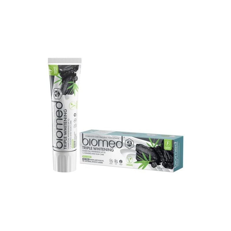 Biomed 97% Natural Triple Charcoal Whitening Toothpaste | Gum Care,