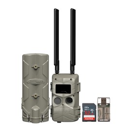 Cuddeback Tracks Cellular Low-Glow Camera - Remote Wildlife Monitoring & Surveillance Trail Cam for Hunters & Nature Enthusiasts Bundle with Memory Card and Accessories (4 Items)