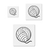 Yarn Ball, quality mylar stencil pack in 3 sizes, reusable