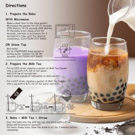 Boba Moo Boba Moo Premium Boba Tea Kit Combo (Classic & Taro) - Only 10,000 Kits Yearly, Small Batch Bubble Tea Kit With Exceptional Taste & Chewiness, Vegan, Lactose-Free, 6 Servings