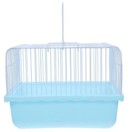 Mtxorvix Adventure-Ready ABS Bird Travel Carrier - Leak-Proof Portable Cage Feeder for Parakeets, Lovebirds & Finches, Compact Collapsible Design with Quick-Clean Tray & Perch Guards (S)
