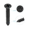 sourcing map M3.5 x 25mm Wood Screws Phillips Flat Head