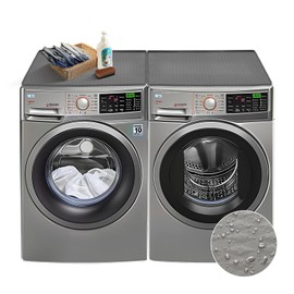 2 PCS Washer and Dryer Top Protector, 25.6''x 23.6'' Silicone Covers Mat for Washer and Dryer Top, Waterproof Anti-Slip Dust-Proof Dryer Mat for Top of Home Kitchen Laundry