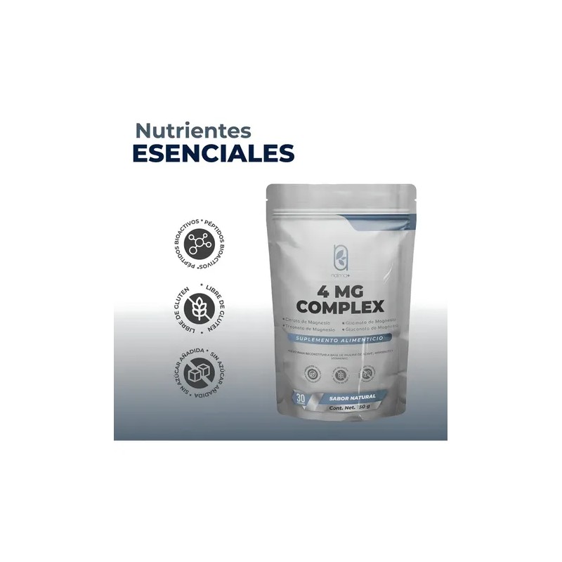 Naíma Magnesio Complex 150g en Polvo Sin Sabor con Inulina