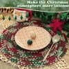 Noctiflorous Round Braided Placemats 15 Inch Round Table Mats Set