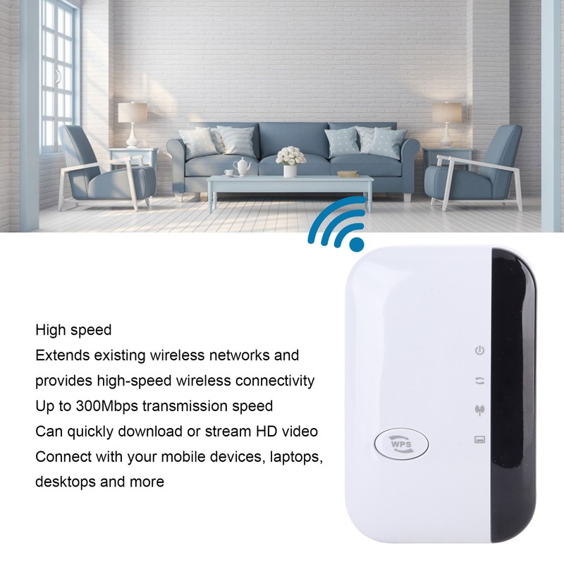 WiFi Range Extender Signal Booster 300Mbps Wireless WiFi Repeater WiFi