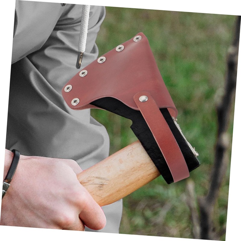 Outanaya Reusable Leather Hatchet Axe Protective Cover Portable Camping Axe