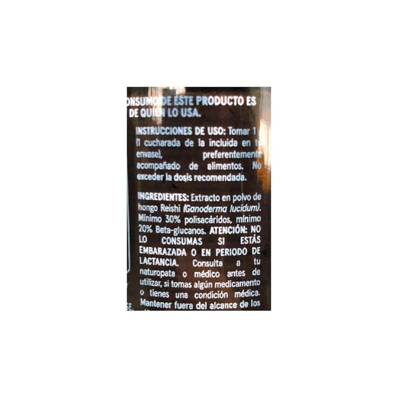 Commons Hongo Reishi en polvo, Suplemento Alimenticio, 50g