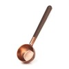 Wanjorlay Coffee Bean Measuring Spoon Solid Wood Copper Measuring Spoon
