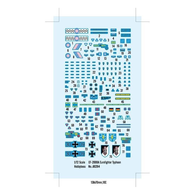 Hobby Boss 80264 Modellbausatz EF-2000A Eurofighter Typhoon, Mittel