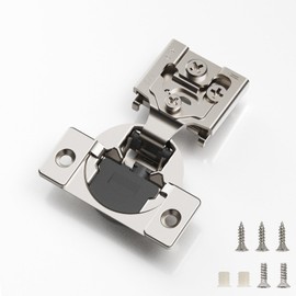 MEICCIPLUS Soft Close Cabinet Hinges 10 Pack, 1-1/4 inch Overlay, Concealed Hinge for Kitchen & Bathroom Cabinet Door, Hidden Hinge, Adjustable, Brushed Nickel Finish