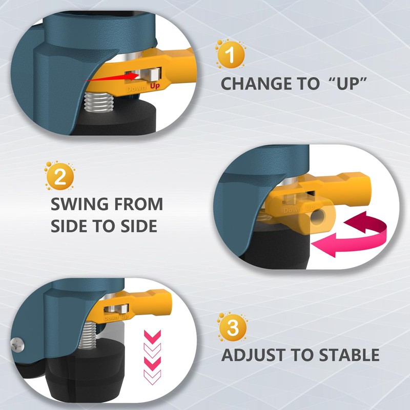 Leveling Casters with Upgraded Ratchet Handle Design,360 Degree Swivel Castor