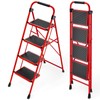 KINGRACK Step Ladder, Folding Ladder with Non-Slip and Wide Pedal,