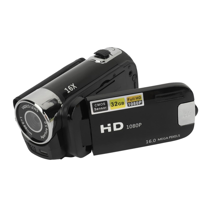 ASHATA D90 Video Camera Camcorder, 1080P 16MP Digital Camera Recorder,