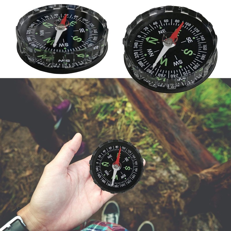 ZHIZHOUNEY Waterproof Clear Cover Mini Sighting Compass Navigation Compass -