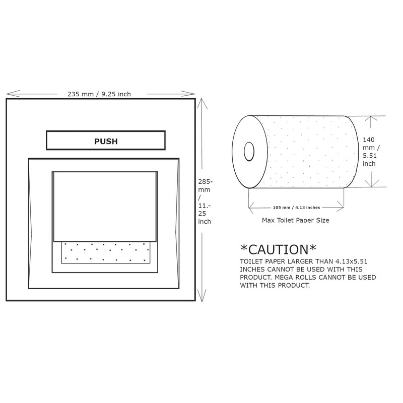 KAISERAUM Recessed Toilet Paper Holder with Pop-Out Shelf, Tissue Paper
