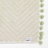 Homescapes Green Zigzag Bath Mat 50 x 80 cm Tufted