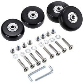 OwnMy 45Mm Luggage Replacement Wheels Set Of 4 With Axles Screws Washers And Tools
