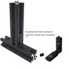 BLCCLOY 12Pcs Black 10 Series Aluminum Extrusion Profiles 1010 Series