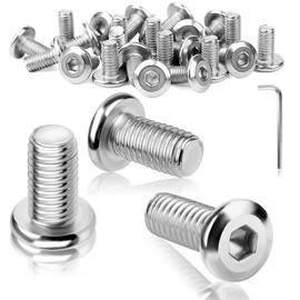 TXXATX Pack of 25 M4 Flat Head Screws M4 x 12 mm Stainless Steel 304 Rounded Head Screws Hexagon Socket Full Thread with Wrench Bit Machine Screws for Assembly Maintenance
