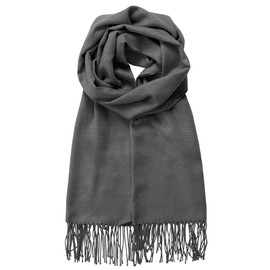 MBJ Shawls and Wraps Elegant Cashmere Scarfs for Women Stylish Warm Blanket Solid Winter Scarves ONESIZE HEATHER_CHARCOAL