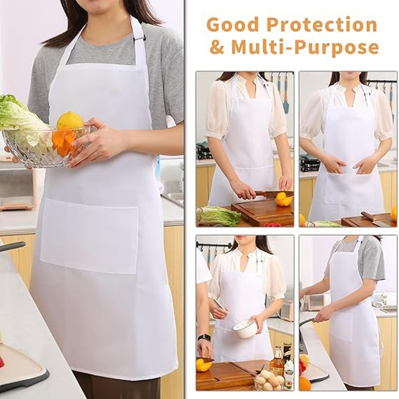LxcshLjx 2 Pcs Chef Apron Hat Set, Adjustable Bib Chef