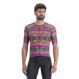 Sportful Glitch Bomber Jersey - Men's Multicolor Pink, Xl