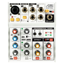 Audio2000'S S7304 USB-Powered Four-Channel Audio Mixer with USB Interface and Sound Effect