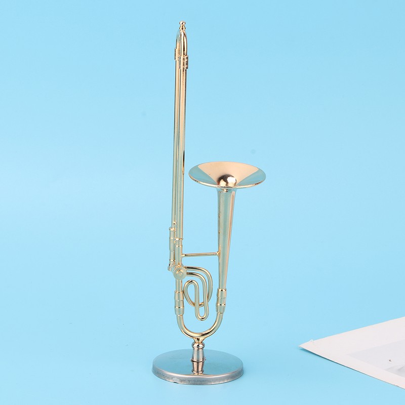 Miniature Trombone Model Musical Instrument Model Musical Gifts Home Decor