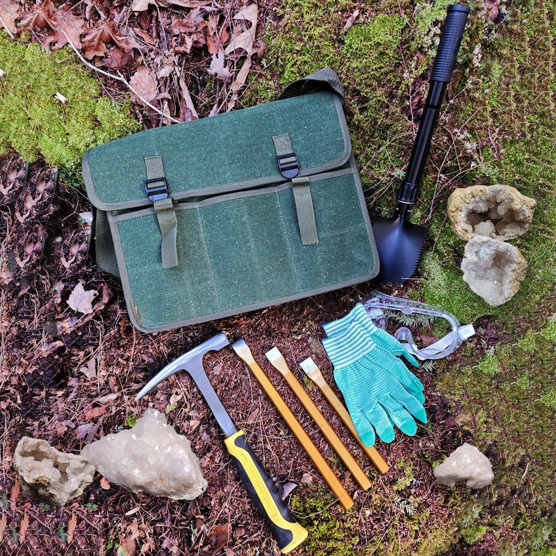 Esterno Rockhound & Rock Mining Kit (Deluxe 15-Piece Set); Rockhound