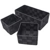 Clay Roberts Storage Baskets, 3 Pack, Black, Small Storage Baskets