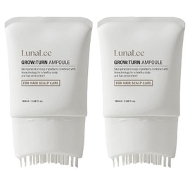Lunalee Hair Serum, Hair Growth Accelerator, with Built-in Brush, Heartleaf-Derived Exosomes to Revitalize, Scalp Massager, Korean Hair Care, 3.38 fl. oz(2 Pack)