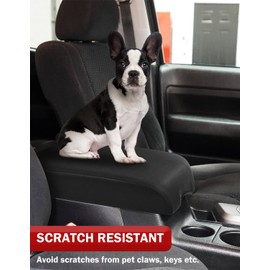 KBH Center Console Armrest Cover for Toyota Tundra 2007-2013 & Toyota Sequoia 2008-2022, Car Middle Console Lid Protector, Anti-Scratch, Black