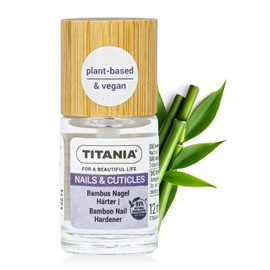 TITANIA® Bamboo Nail Hardener 12 ml with Bamboo Extract & Vitamin Mix Against Brittle Nails, Strengthens & Protects, Skin Compatibility Dermatologically Confirmed, Vegan