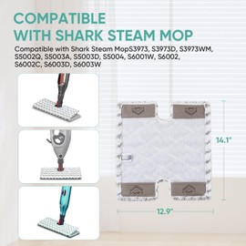 BIHARNT 2 Pack Genius Steam Mop Pads Compatible with Shark Genius Hard Floor Cleaning System Pocket Steam Mop S5003D,S6002,S5004Q & Lift-Away Pro Steam Pocket Mop S3973D,Part # XTP184 & P184WQ