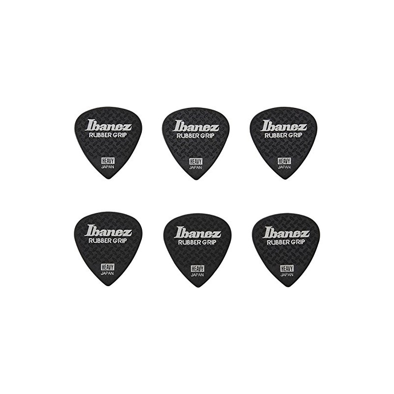 Ibanez Grip Wizard PPA16HRGBK Guitar Picks, Black, 1.0mm