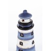 HEITMANN DECO Lighthouse Ceramic Lantern, Blue, White, Beige, 10,2 x