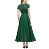 Miusol Women's V Neck Elegant Lace Ruffle Bridesmaid Maxi Dress